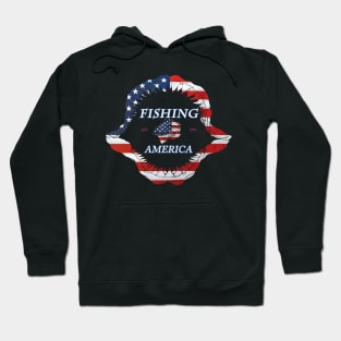 Fishing America  stars and stripes Hoodie